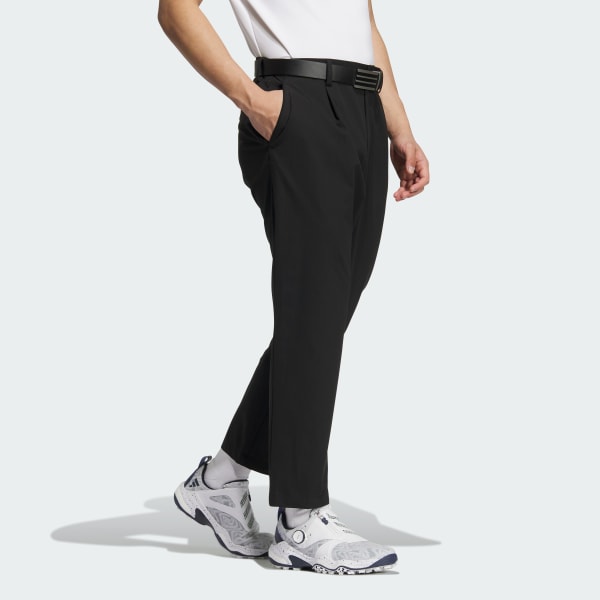 Black 트위스트위브 핀스트라이프 앵클 팬츠