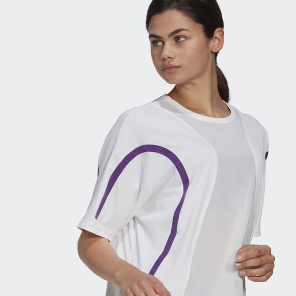 White adidas by Stella McCartney TruePace Running Loose T-Shirt IE185