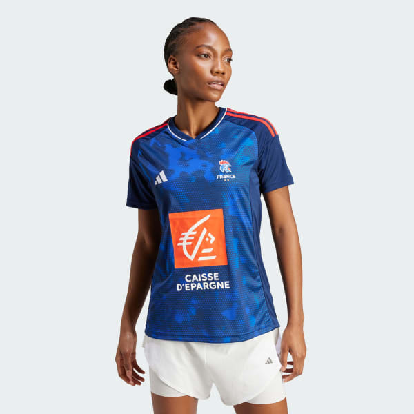 adidas France AEROREADY Handball Jersey Blue adidas Belgium