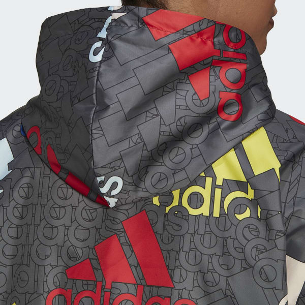 Gra Essentials Multi-Colored Logo Loose Fit Windbreaker CO787