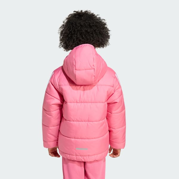 roze Essentials 3-Stripes Gewatteerd Jack Kids