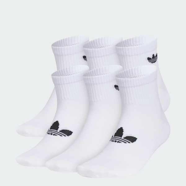 adidas Originals Superlite 6-Pack Quarter Socks - White | Free