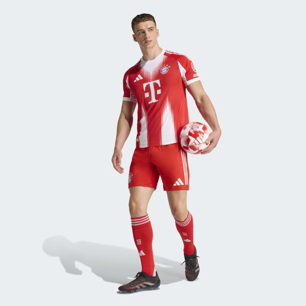 adidas FC Bayern 25/26 Home Authentic Jersey - Red | Free Shipping