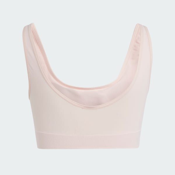adidas Active Seamless Micro-Stretch Scoop Lounge Bra - Pink