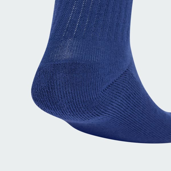 Blau Linear Crew Cushioned Socken, 3 Paar