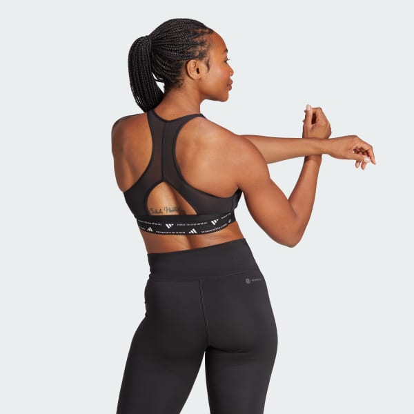 Negro Top Deportivo Powerreact Training Soporte Medio