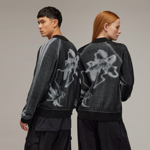 Negro Cardigan Y-3 Graphic Knit