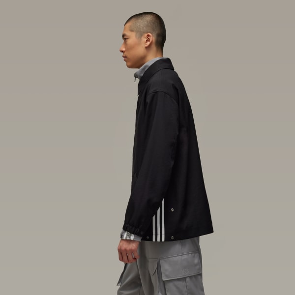 adidas Y-3 Sport Uniform 3-Stripes Jacket - Black | Free