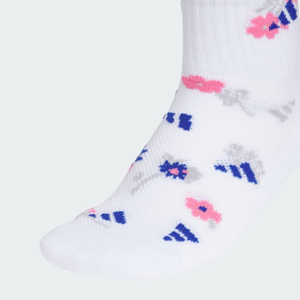 White Girl's Cushioned Graphic 6-Pack Quarter