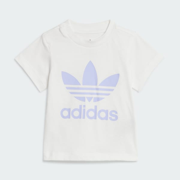 Purple Trefoil Shorts Tee Set