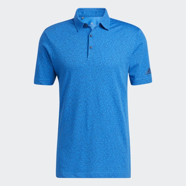 Niebieski Abstract Print Polo Shirt VT447