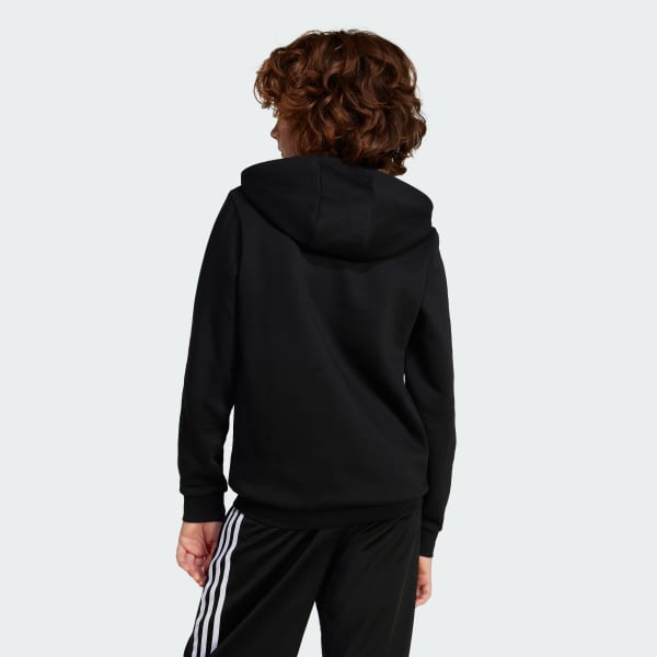 Negro Sudadera con Gorro Trefoil Infantil