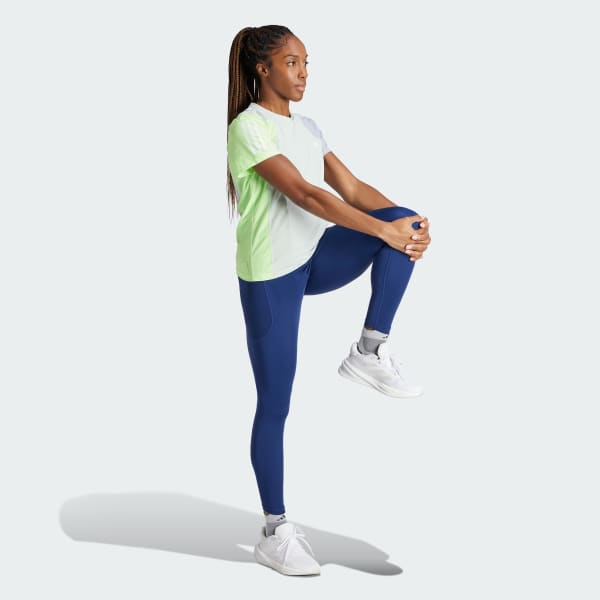 Verde Camiseta Own the Run Colorblock