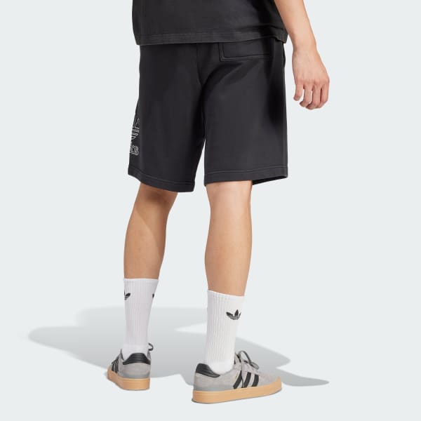 Black Adicolor Outline Trefoil Shorts