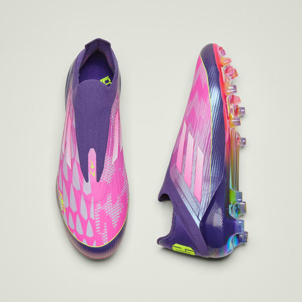 Viola Scarpe da calcio F50 Elite Lamine Yamal Laceless Firm Ground