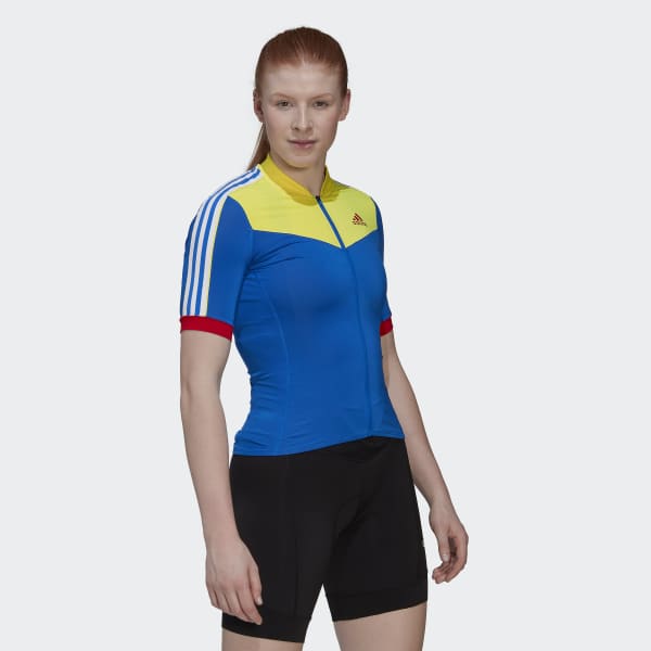 Amarillo Tricota de Ciclismo The Letras Manga Corta TQ238