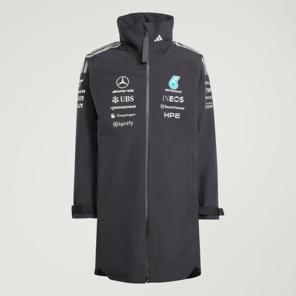 Svart MERCEDES - AMG PETRONAS FORMULA 1 TEAM ENGINEERS RAIN PARKAS