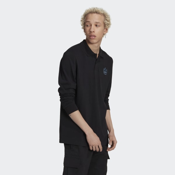 Schwarz Graphics Campus Long Sleeve Polo Shirt CX381