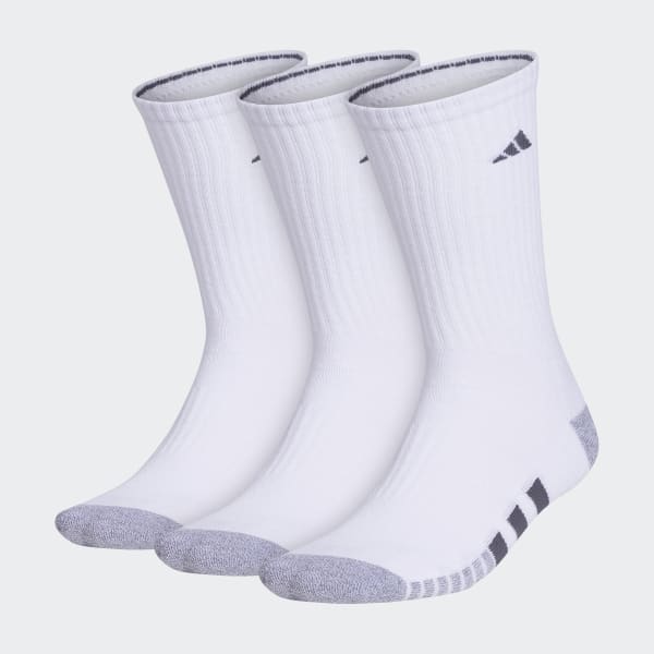 adidas Cushioned Crew Socks 3 Pairs - White | Free Shipping with ...
