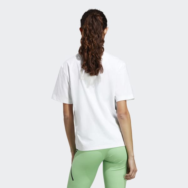 Bialy adidas by Stella McCartney TrueCasuals Regular Sportswear Tee