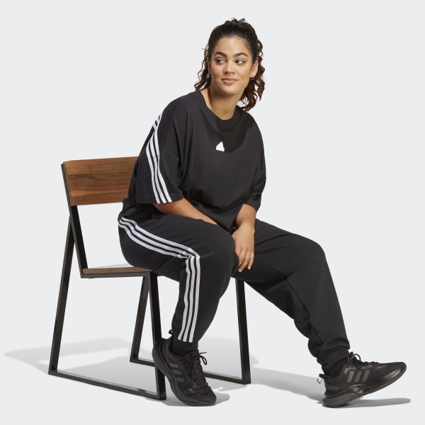 Black Future Icons 3-Stripes Regular Pants (Plus Size)