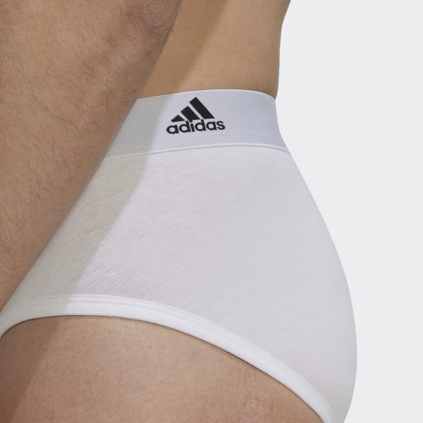 Λευκό Comfort Flex Cotton 3-Stripes Briefs