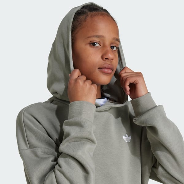 ハスハスページ アディダス シュムーフォイル ペイントフーディー キッズ - グリーン