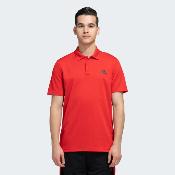 Mens red adidas polo shirts online