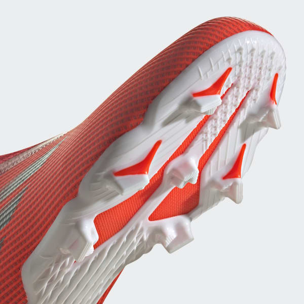 Rojo Zapatos de Fútbol X Speedflow.3 Sin Cordones Terreno Firme LEL11
