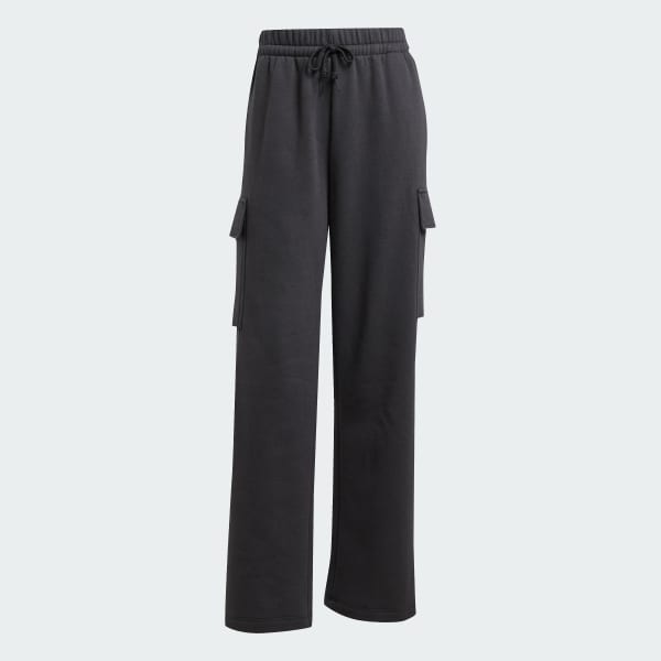 Black Essentials Linear Fleece Cargo Pants
