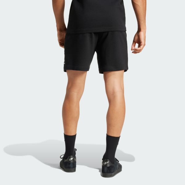 Schwarz All Blacks Essentials Waffle Shorts
