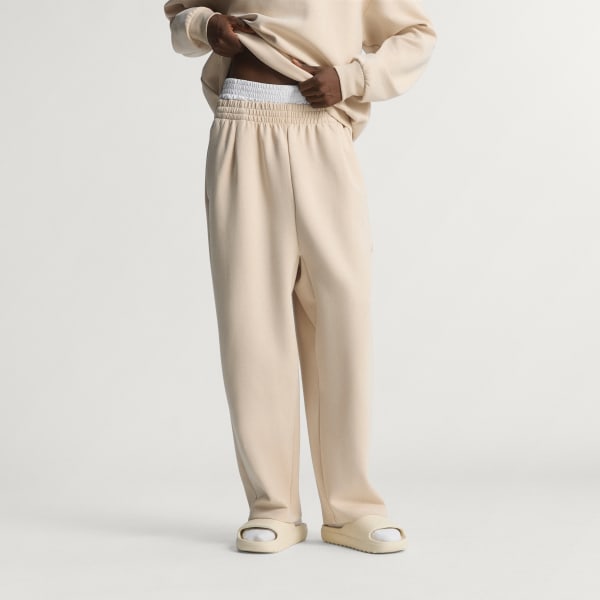 adidas SOFT LUX STRAIGHT LEG PANTS - Beige | Free Shipping with