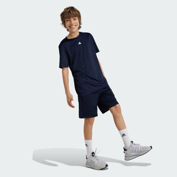 Bleu T-shirt coupe standard à logo Train Essentials Enfants