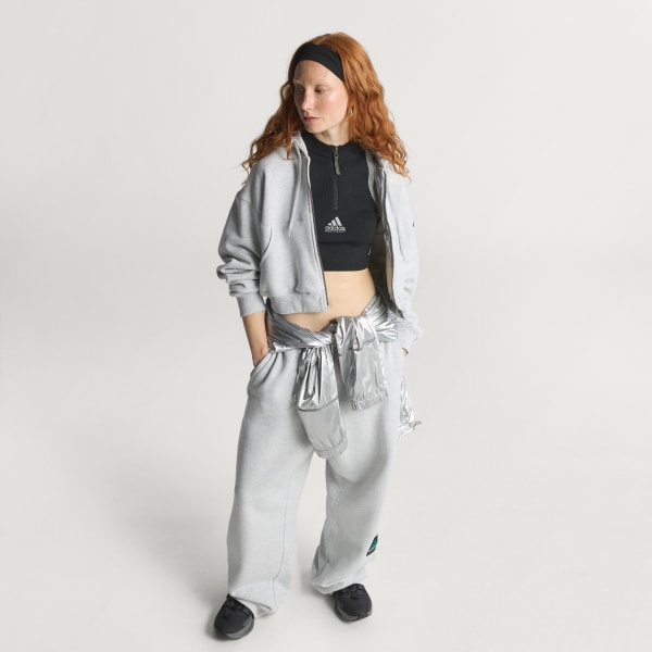 Gris Polerón con Capucha por Encima de la Cintura EQT