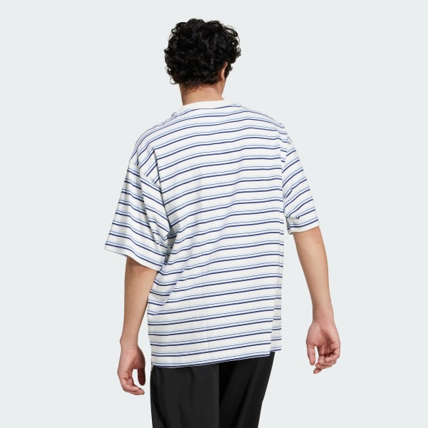 Camiseta Loose Striped '80s - Branco adidas | adidas Brasil Camiseta Loose Striped '80s - Branco adidas | adidas Brasil