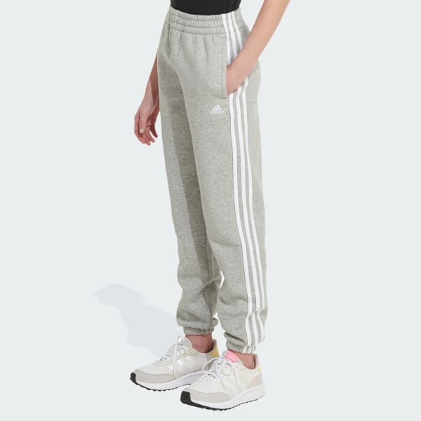 Adidas women's essentials 3-stripe cotton fleece jogger pants top