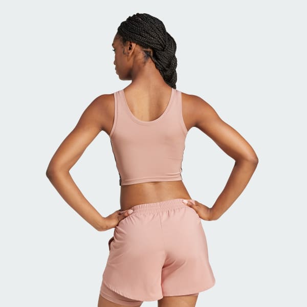 Roze Train Essentials 3-Stripes Crop Tanktop