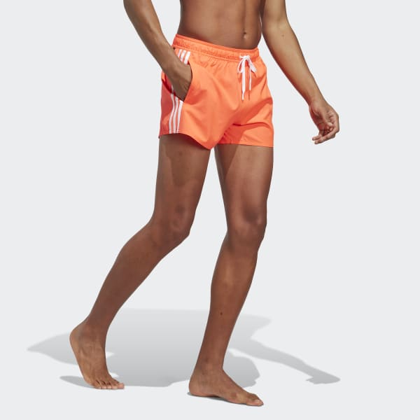 adidas 3-Stripes CLX Very-Short-Length Swim Shorts - Red | Men\'s Swim |  adidas US