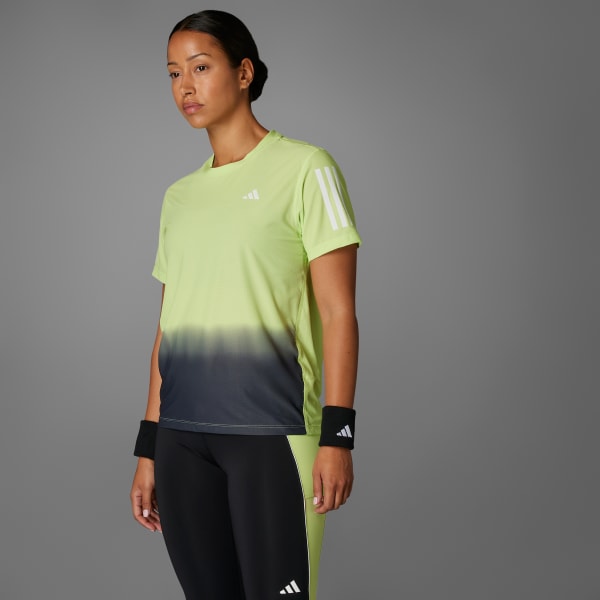 Verde Playera Own the Run CLIMACOOL Colorblock