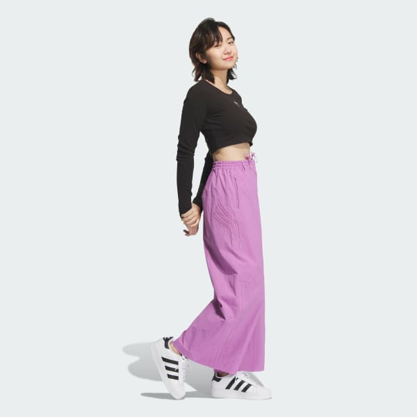 Purple Atlanta Wide Leg Track Pants