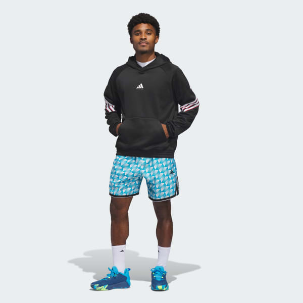 ブルー アディダス クレージー ライトAOPショーツ