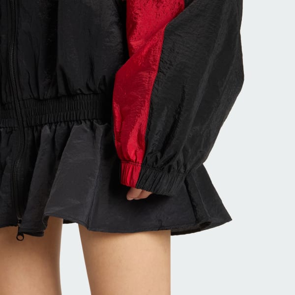 Black SANTIAGO WOVEN TRACK TOP