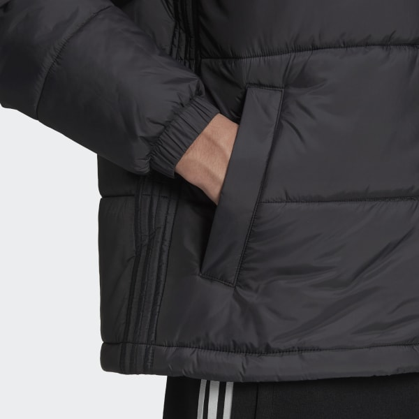 Black Padded Hooded Puffer Jacket JJW73