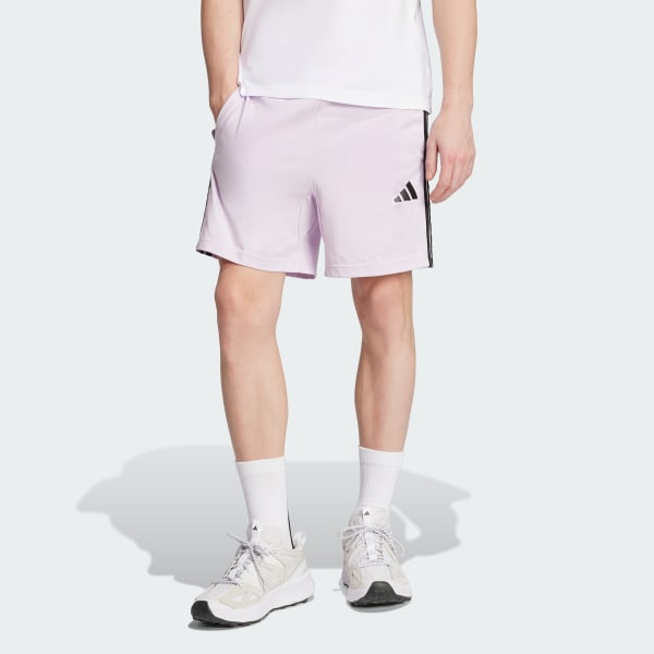 Violeta Shorts Essentials 3 Franjas Tejido Jersey 7 Pulgadas