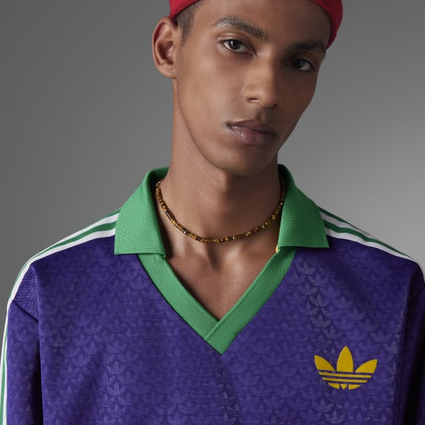 Purpura Polo Manga Larga Adicolor Heritage Now Vintage