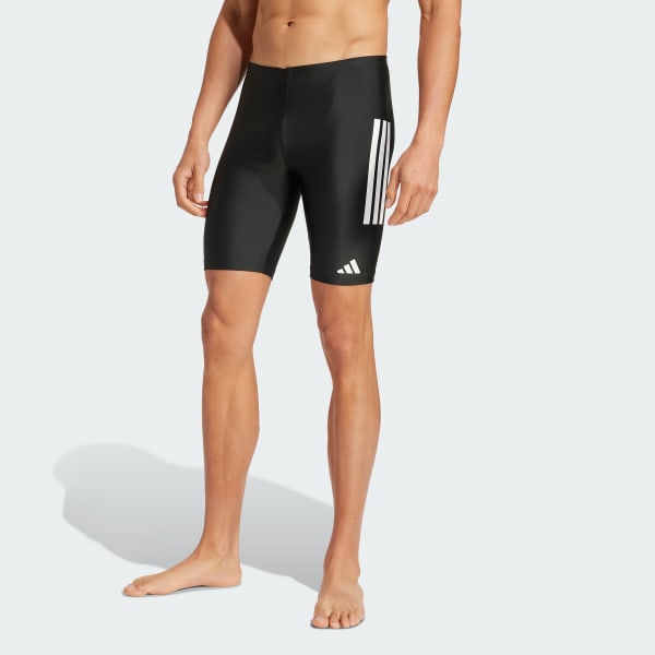 Negro Shorts de Natación 3 Tiras 8 Pulgadas