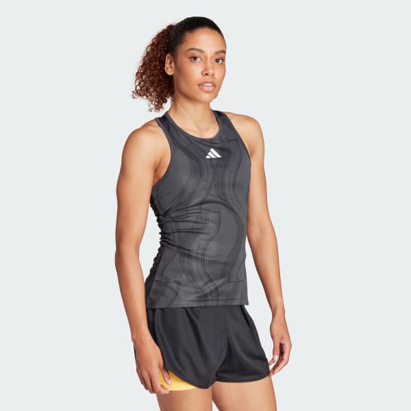 Gris Playera sin Mangas Club para Tenis Estampada