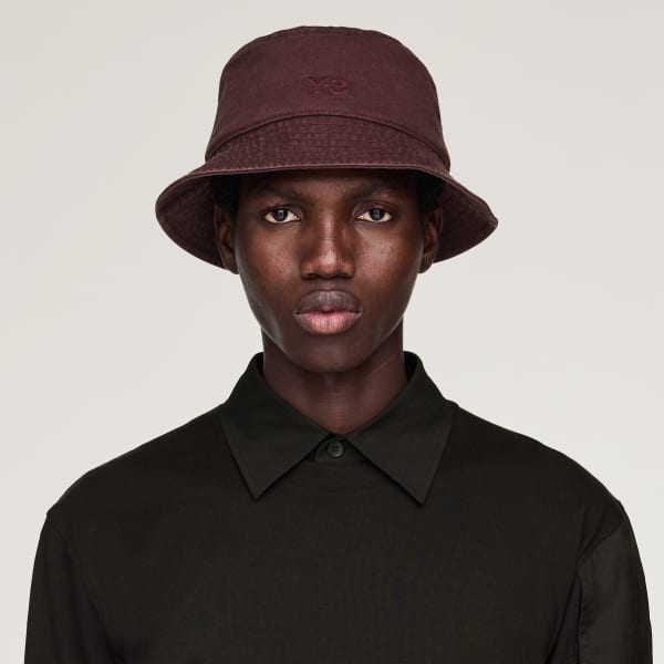 Burgundy Y-3 버킷 햇