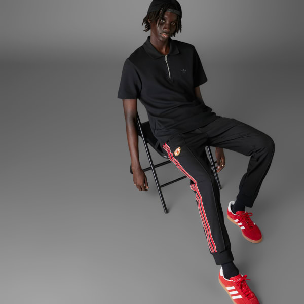 Hitam Track Pants Manchester United Terrace Icons