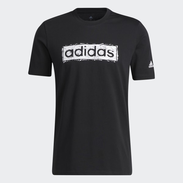 Black Sketch Linear Graphic Tee H1747